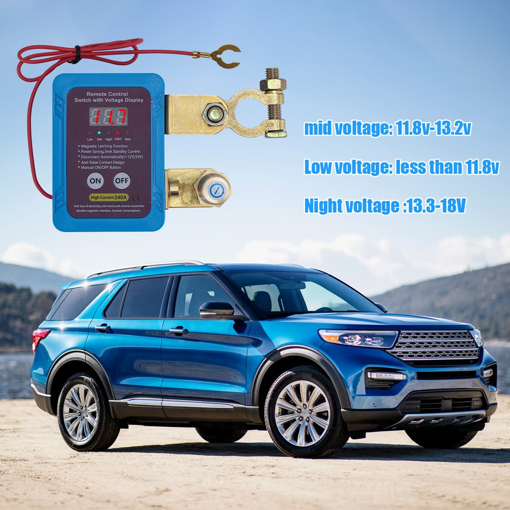 Remote Battery Disconnect Switch 12V 240A Upgrade Smart Voltage Kill Switch