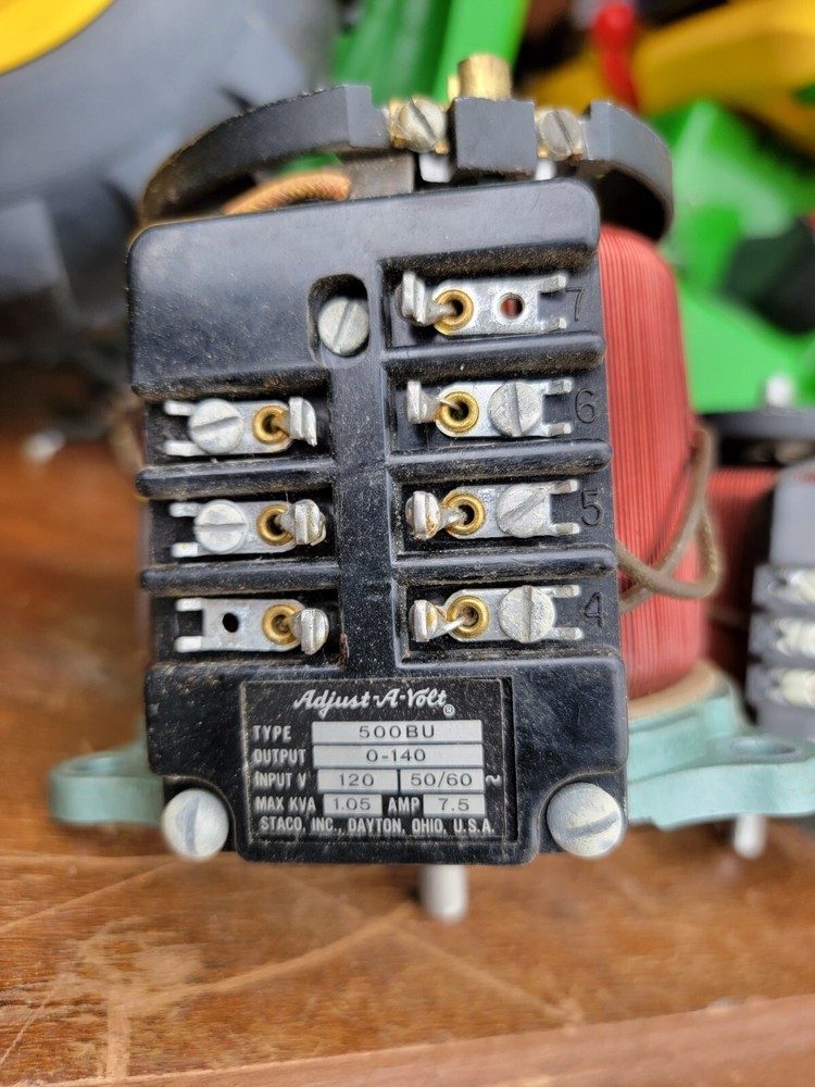 Staco Adjust-A-Volt  Type 500BU Variable Transformer  W/ Great knob & Dial