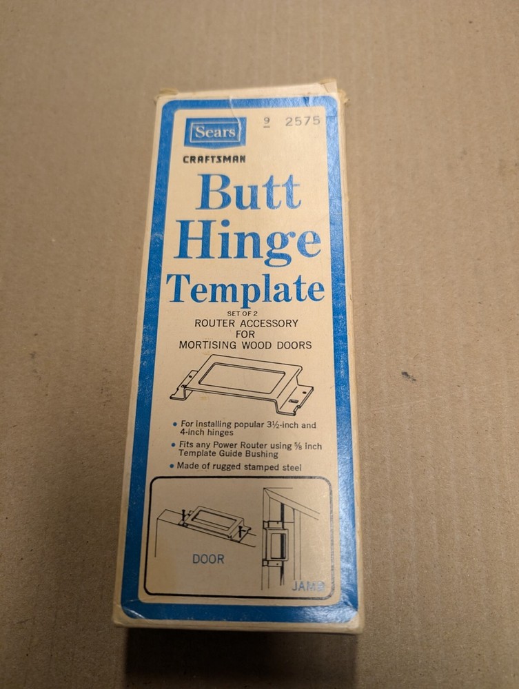 Craftsman Butt Hinge Template Set - Model: 9-2575