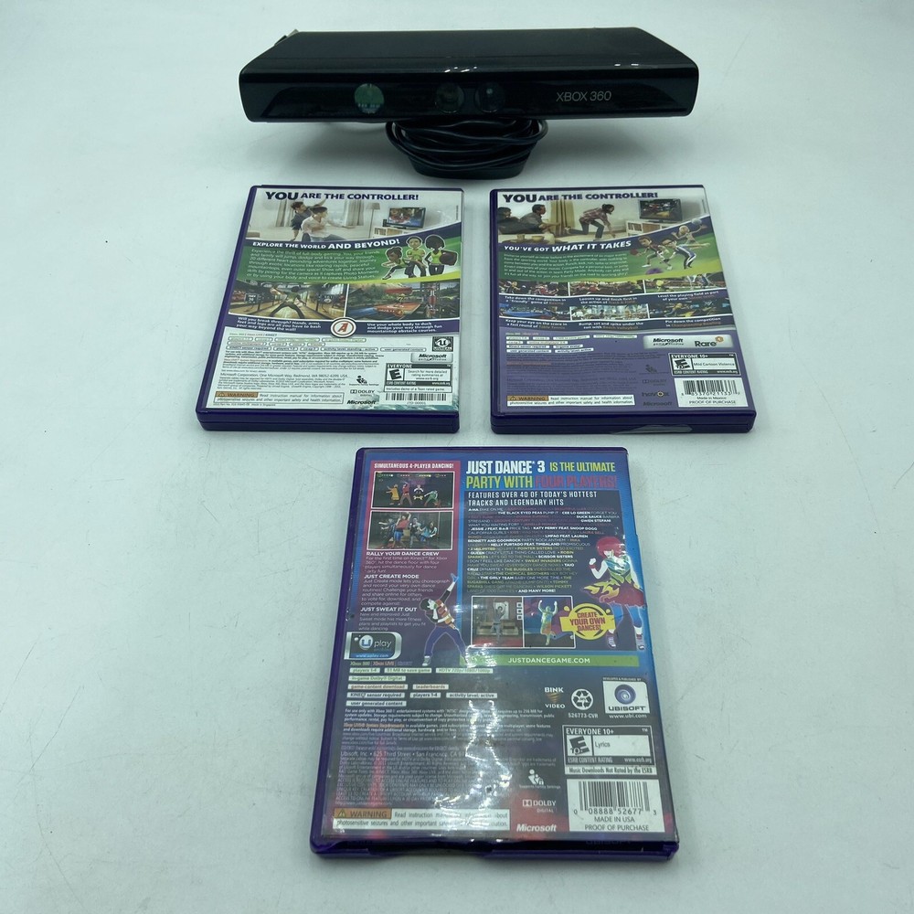 Xbox 360 Kinect with 3 Games Bundle Tested Kinect Adventures Just Dance