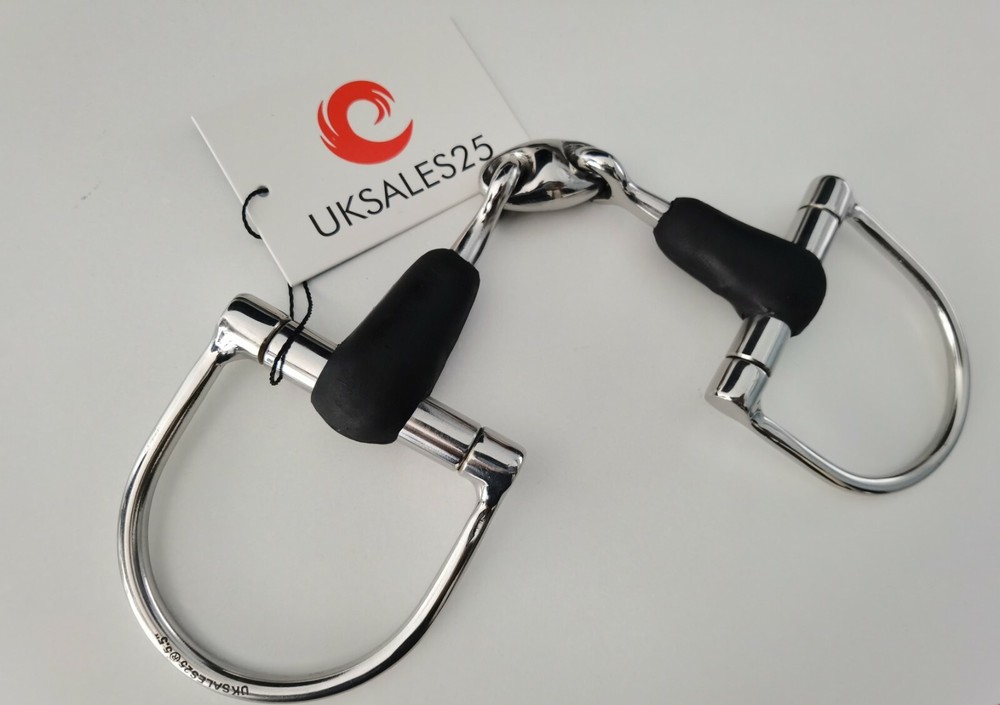 Rubber Covered D Ring Double-Jointed/ Eggbutt SS Snaffle Bit *SAME DAY DISPATCH*