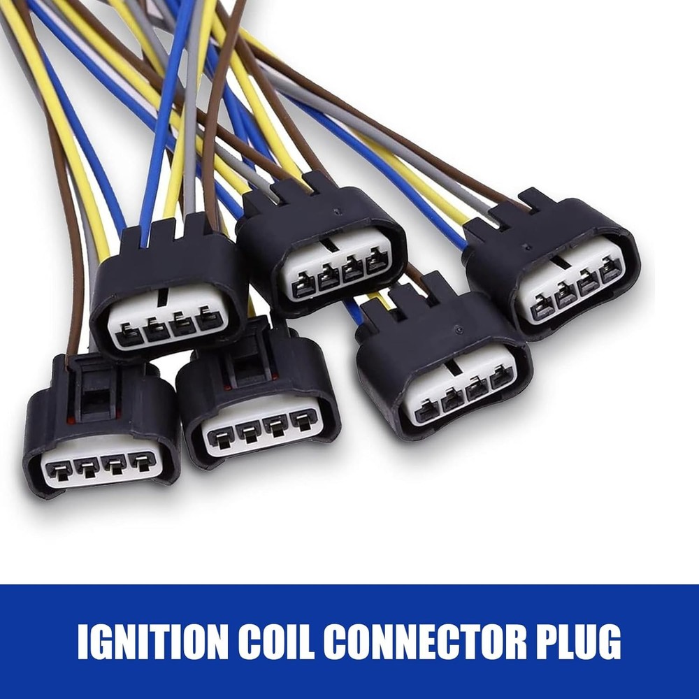 Pack-6 Ignition Coil Connector, 90980-11885 Plug Harness Replacement, High Volta