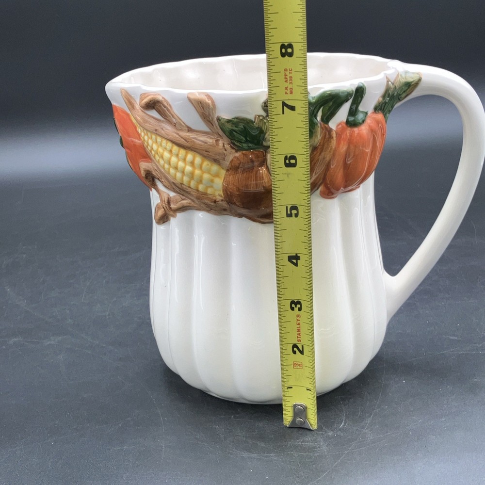 Colorful "Fall Harvest" Ceramic Pitcher By Asia Master Group