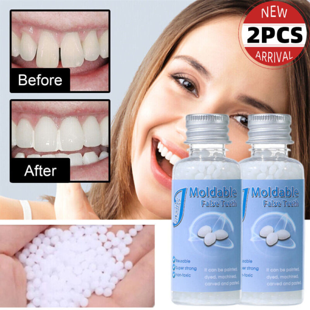 2PACK False Teeth Solid Glue Temporary Tooth Repair Moldable Fix Broke Gap Teeth