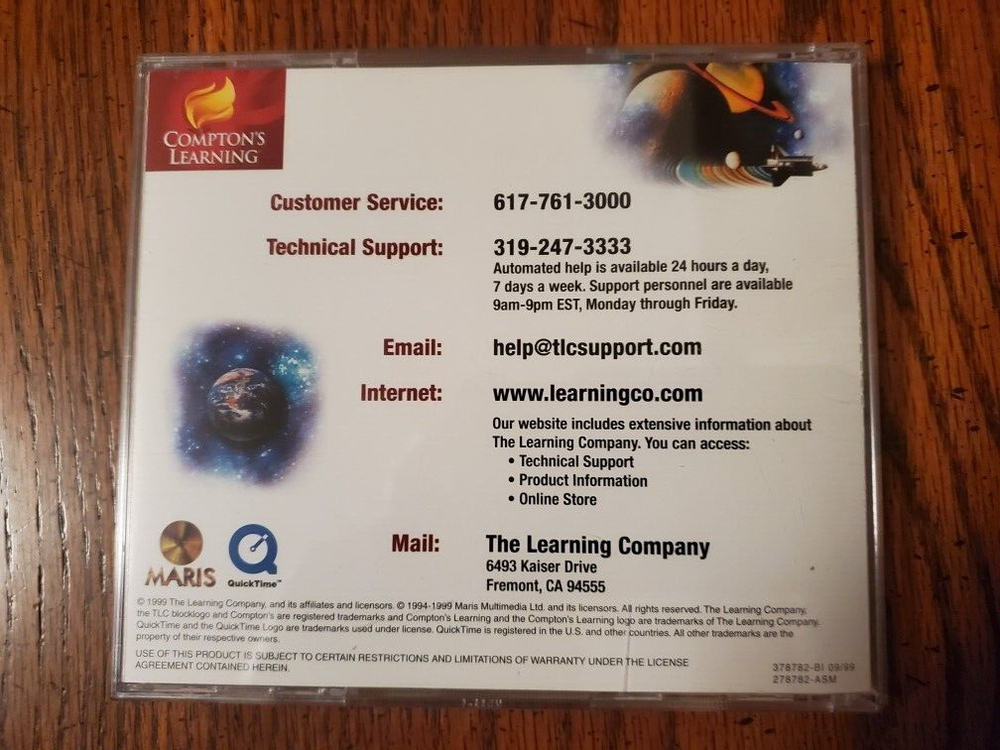 1999 COMTON'S LEARNING ASTRONOMY PC CD-ROM WINDOWS 2 DISCS