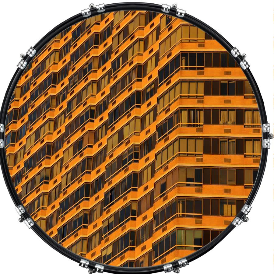 20" Custom Bass Kick Drum Front Head Graphic Graphical Windows 1