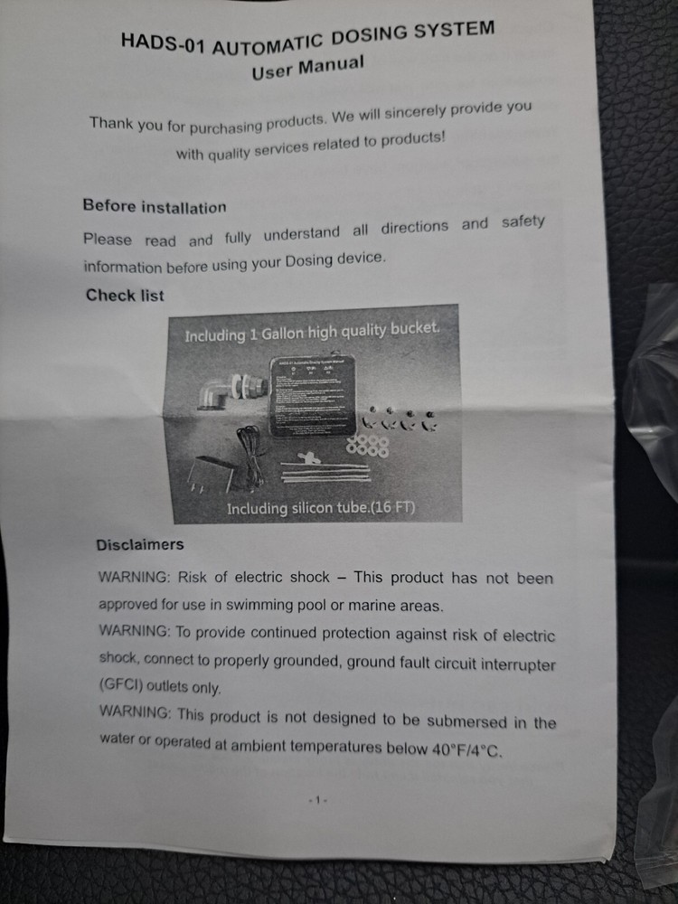 Briidea Hads 01 Automatic Dosing System