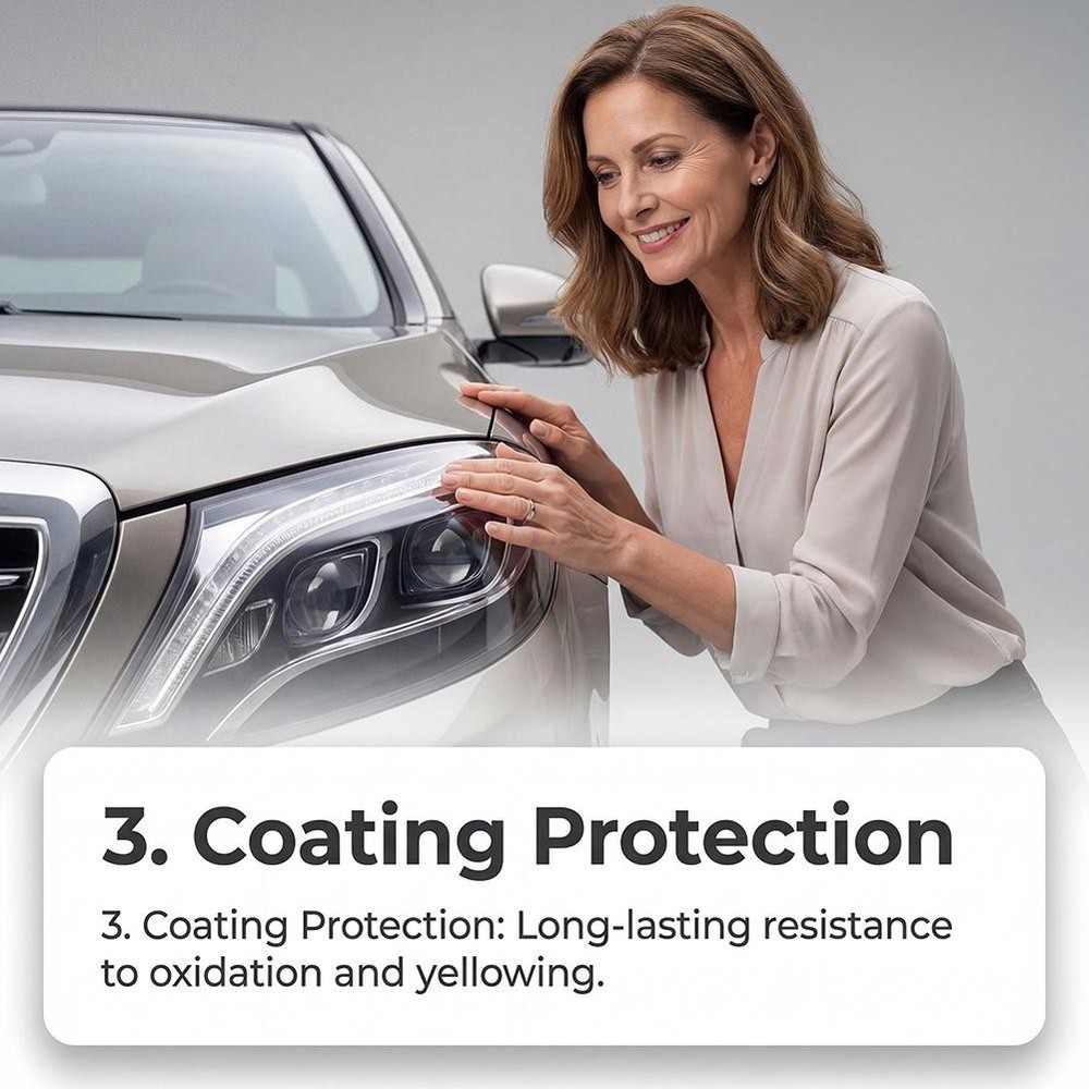 Headlight Restoration Kit, No Power Tools, Makes Headlights Like Ne w
