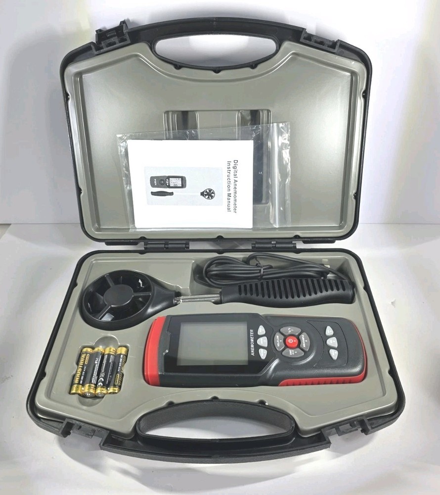 Digital Anemometer Wind Speed Meter for Current Wind Speed Temperature Open Box