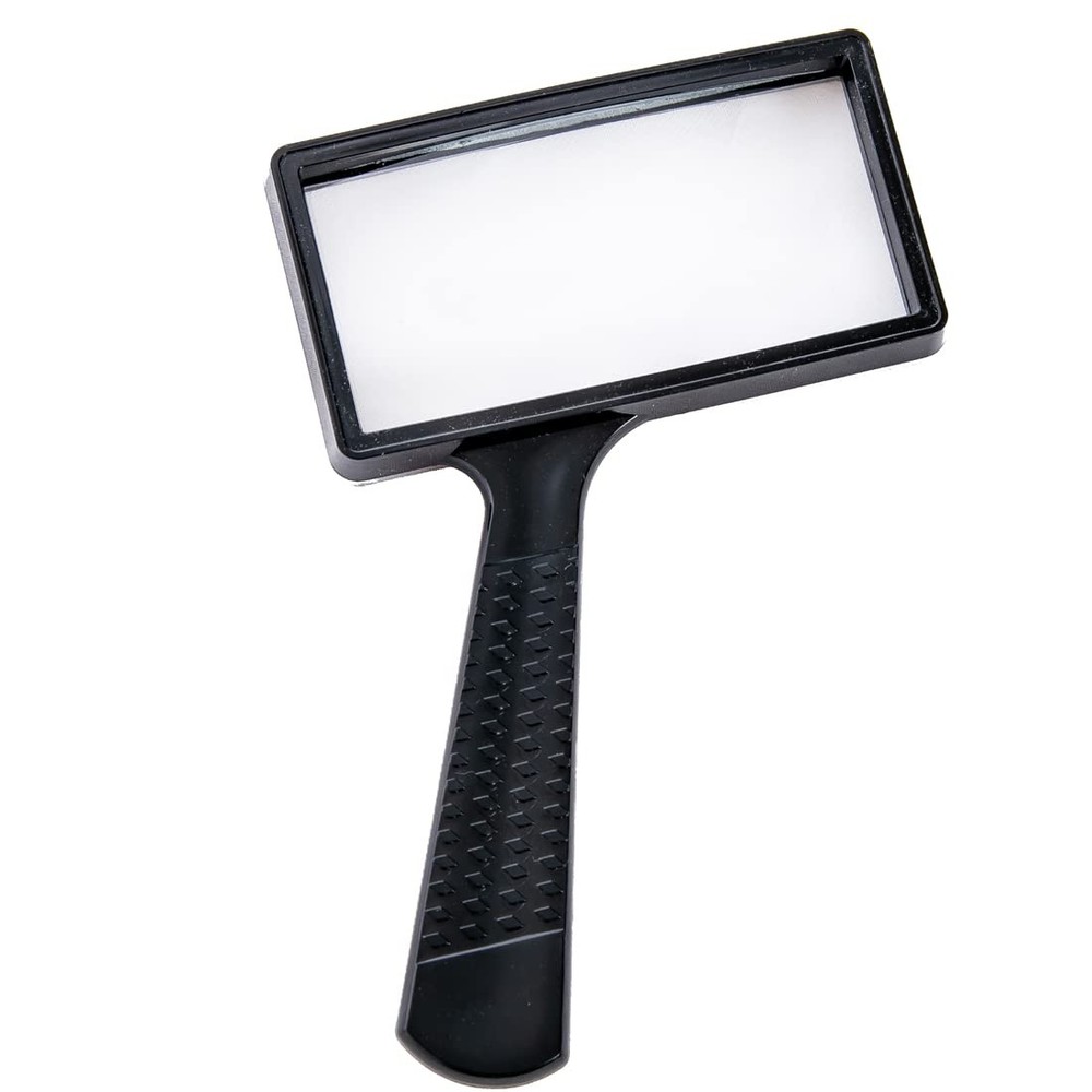 Large Rectangular Handheld Magnifying Glass，5X Magnification，4x2inches Handhe...