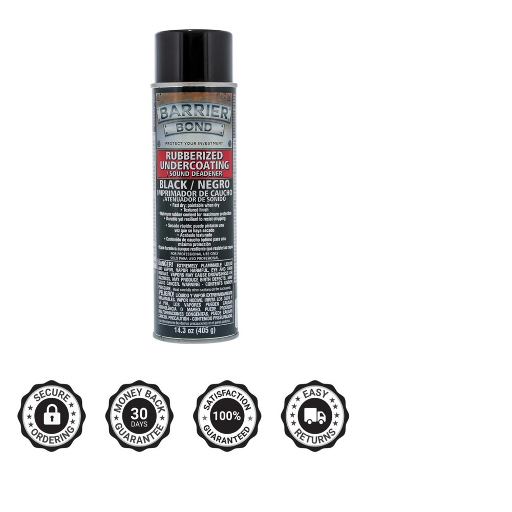 High-Performance 14.3oz Black Rubberized Undercoating & Sound Deadener Spray