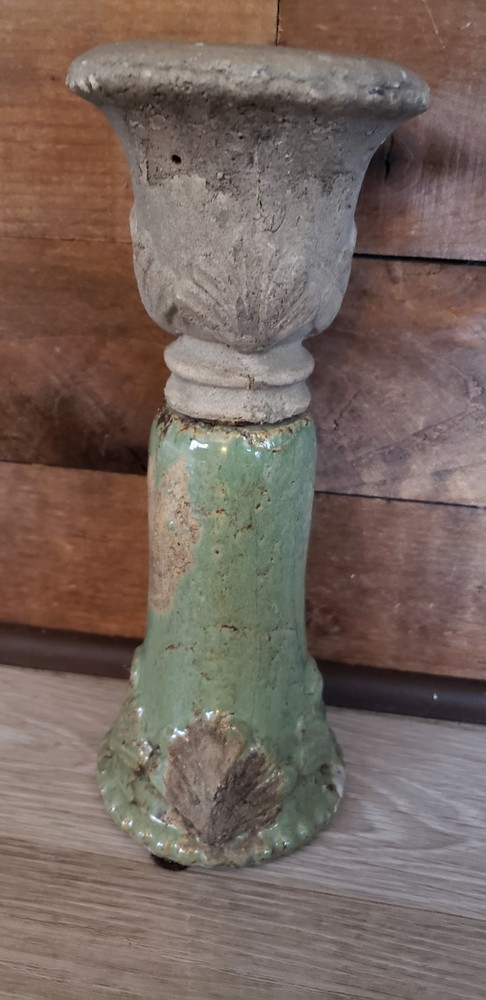Zentique Pottery Candle Holder 10.5"