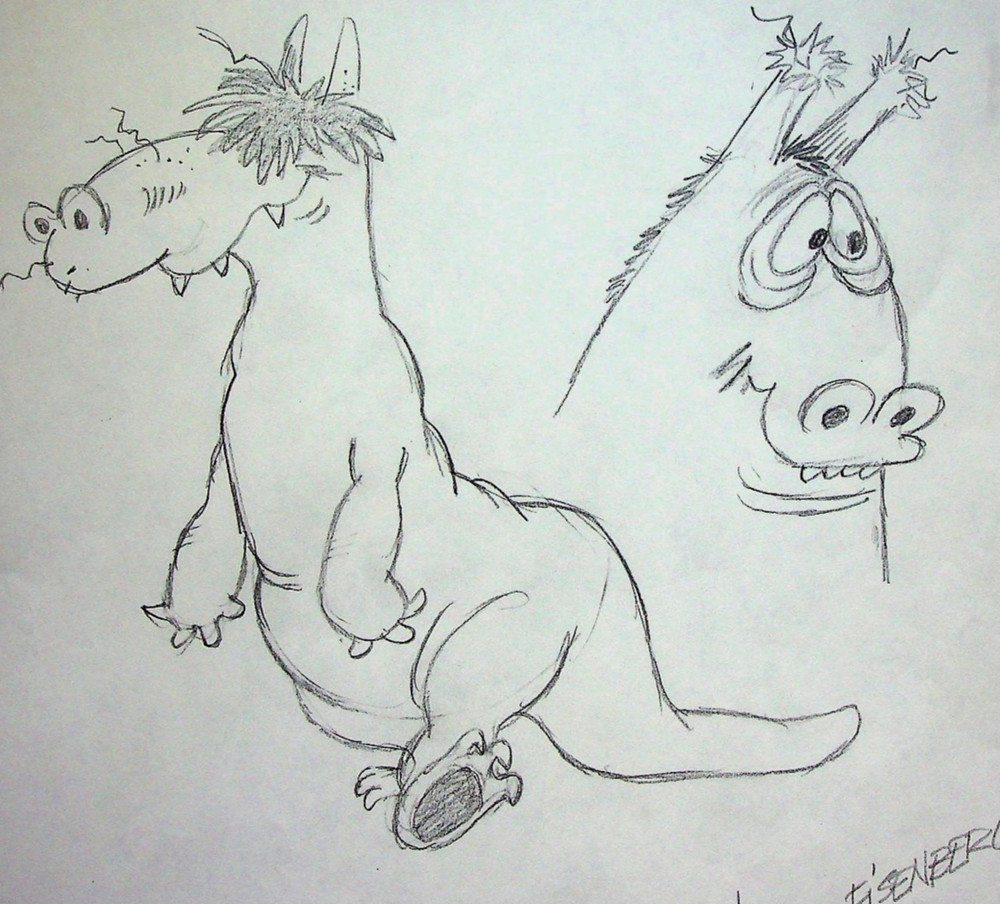 Daffy Dragons (Unreleased) JERRY EISENBERG Signed Hand-Drawn Character Layout#LF