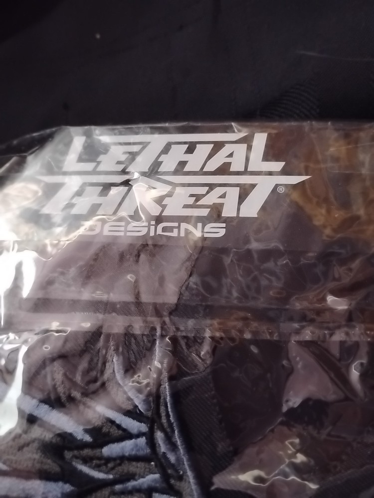 Lethal Threat Design ..Sew On Patch ..New.. ( Ride With God)