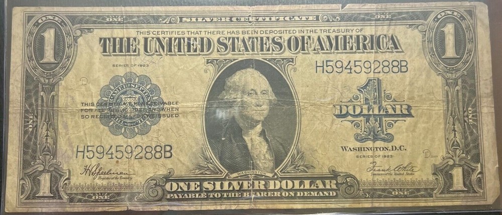 1923 $1 Silver Certificate Large Size Note Mid Grade - SKU# 288B