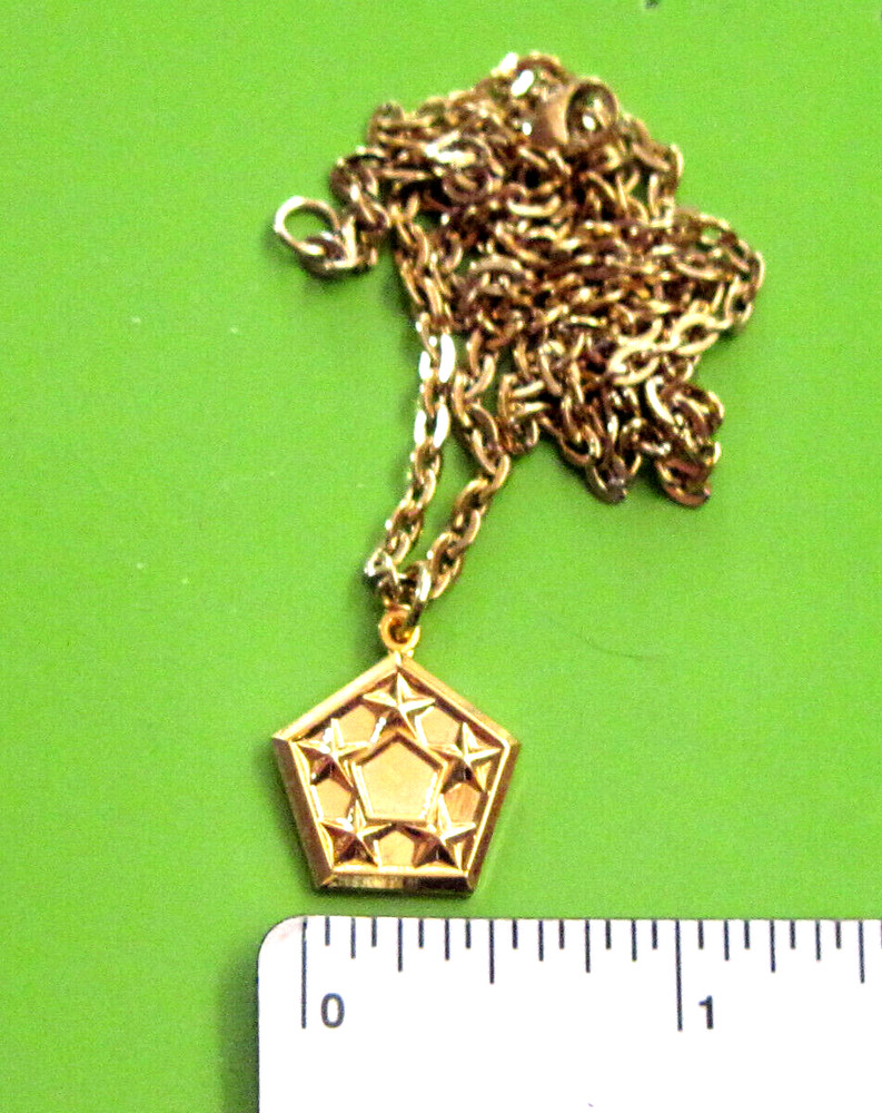 CHRYSLER - necklace , pendant GIFT BOXED gold tone