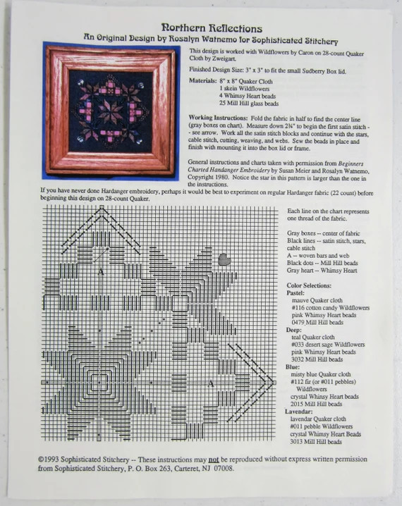 Northern Reflections Needlepoint Pattern Sophisticated Stitchery