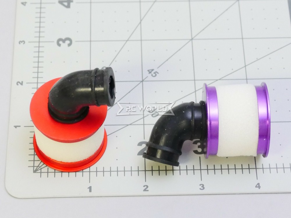 RC 1/10 Nitro Engine AIR FILTER Intake Metal/Rubber -SILVER-