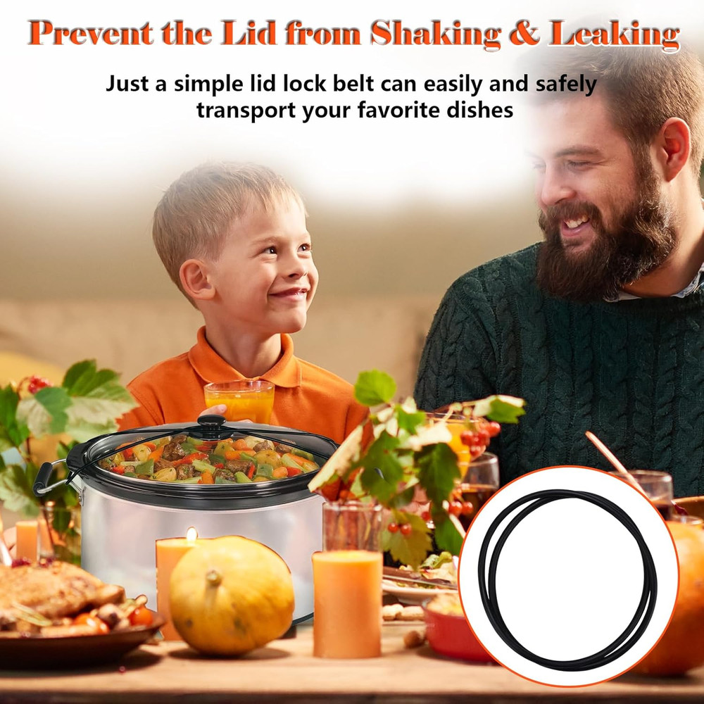 Rubber Lid Latch Strap for Hamilton Beach 6-8 Quart Slow Cooker