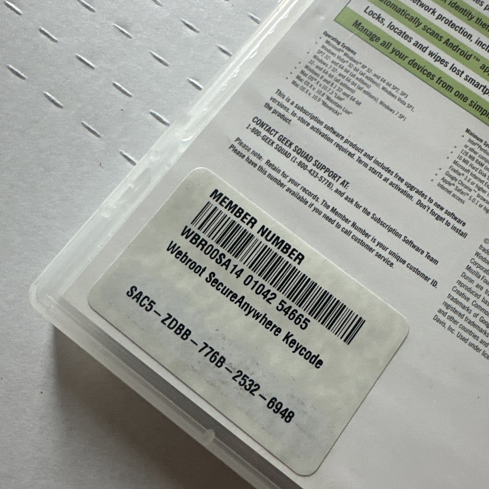 Webroot SecureAnywhere Internet Security - Full Version for Windows.(#51).