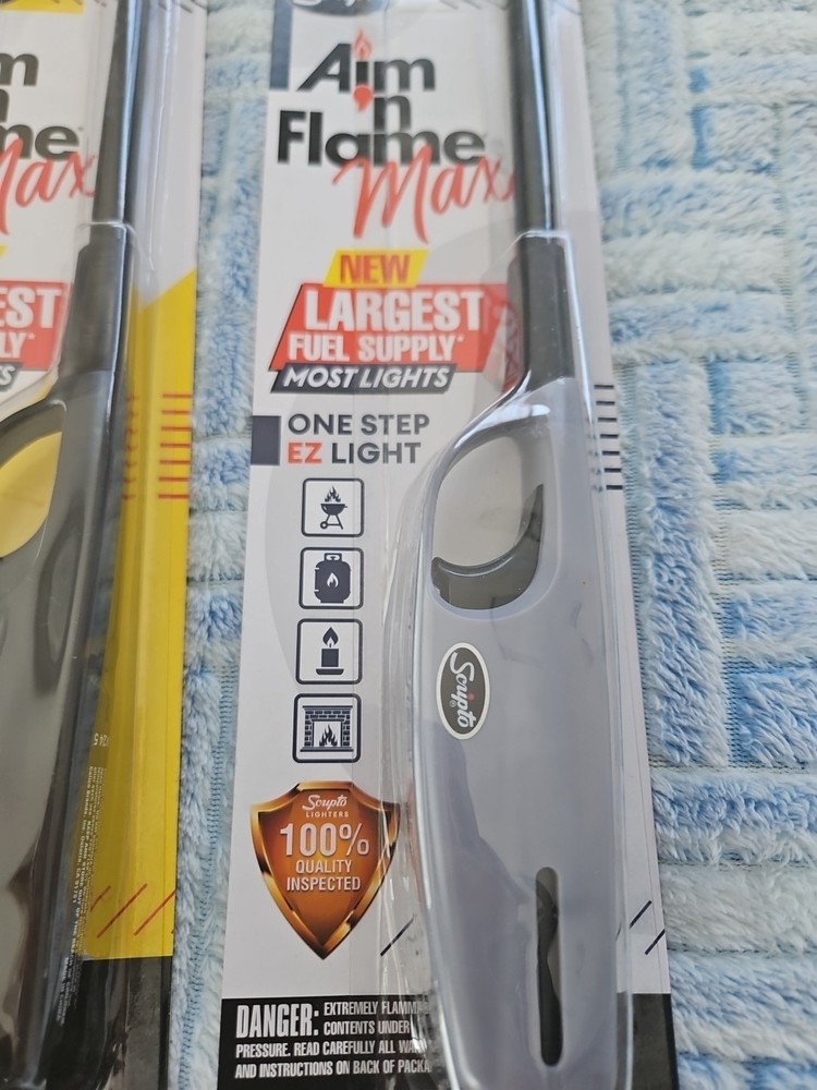 Scripto Multi-Purpose Utility Aim'n Flame Max Safe Lighters 2-Ct SEALED NEW