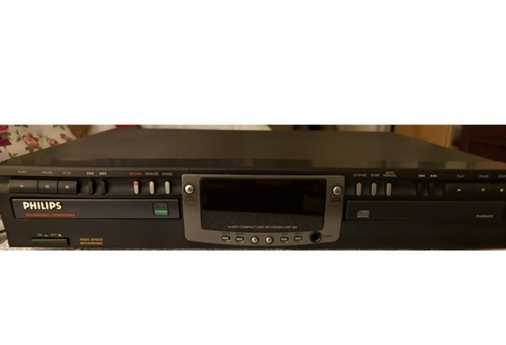 Philips CDR765 Dual Tray CD Recorder Player With Remote Audio Compact Disc