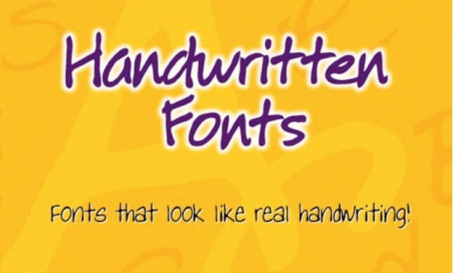 Handwritten Fonts PC CD real handwriting text 300 unique for projects scrapbook