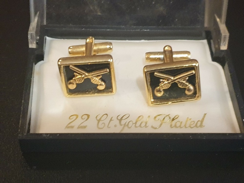 22ct Gold Plated Cufflinks,Nice Condition