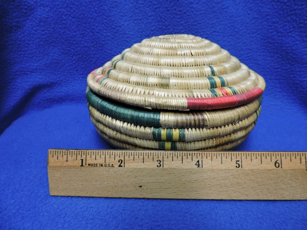 Hand Woven Boho Coil Trinket Basket