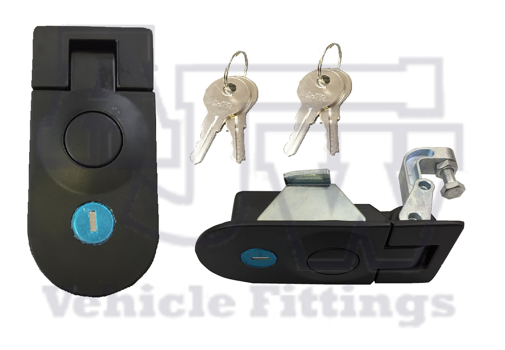 1 X Compression Latch / Lock LARGE BLACK Horsebox Trailers Locker Doors Tack Box