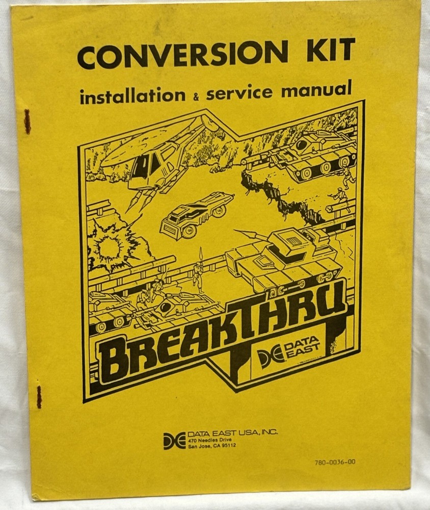 ORIGINAL-DATA EAST-BREAKTHRU-INSTALLATION & SERVICE MANUAL FOR CONVERSION KIT