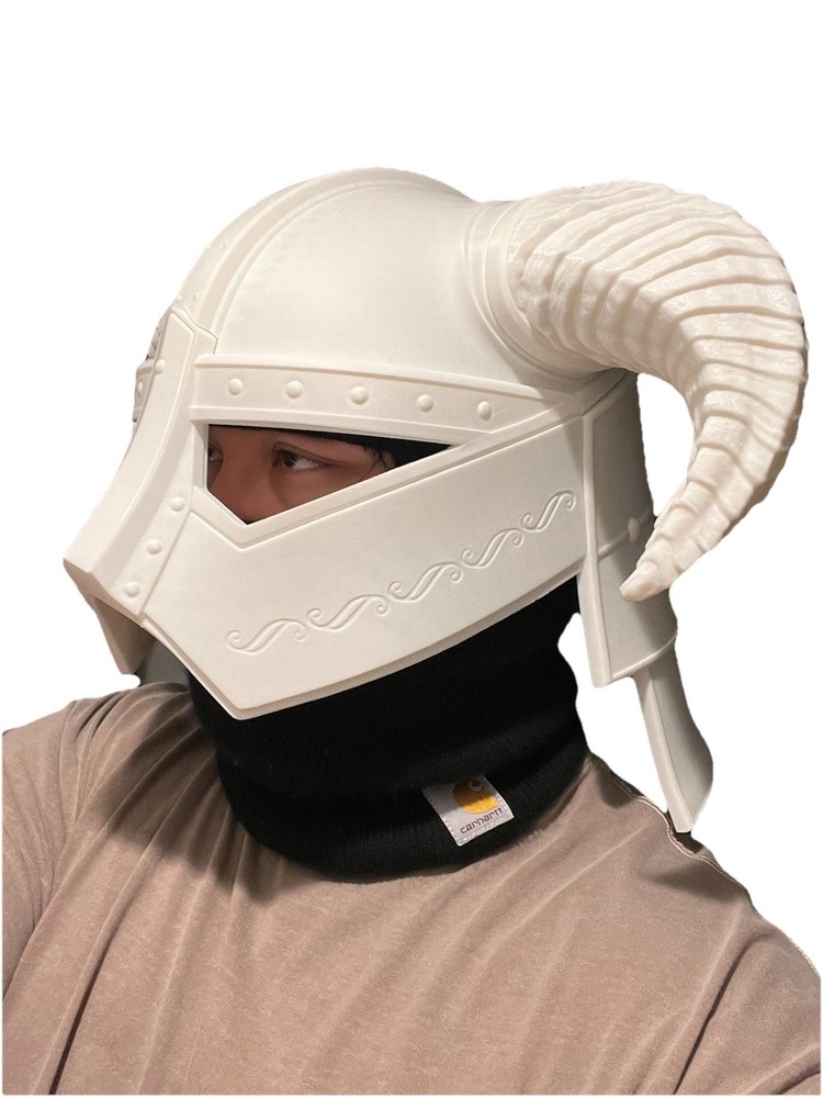 Oversized Skyrim Iron Helmet 3D Printed Replica Not Painted, Not sanded