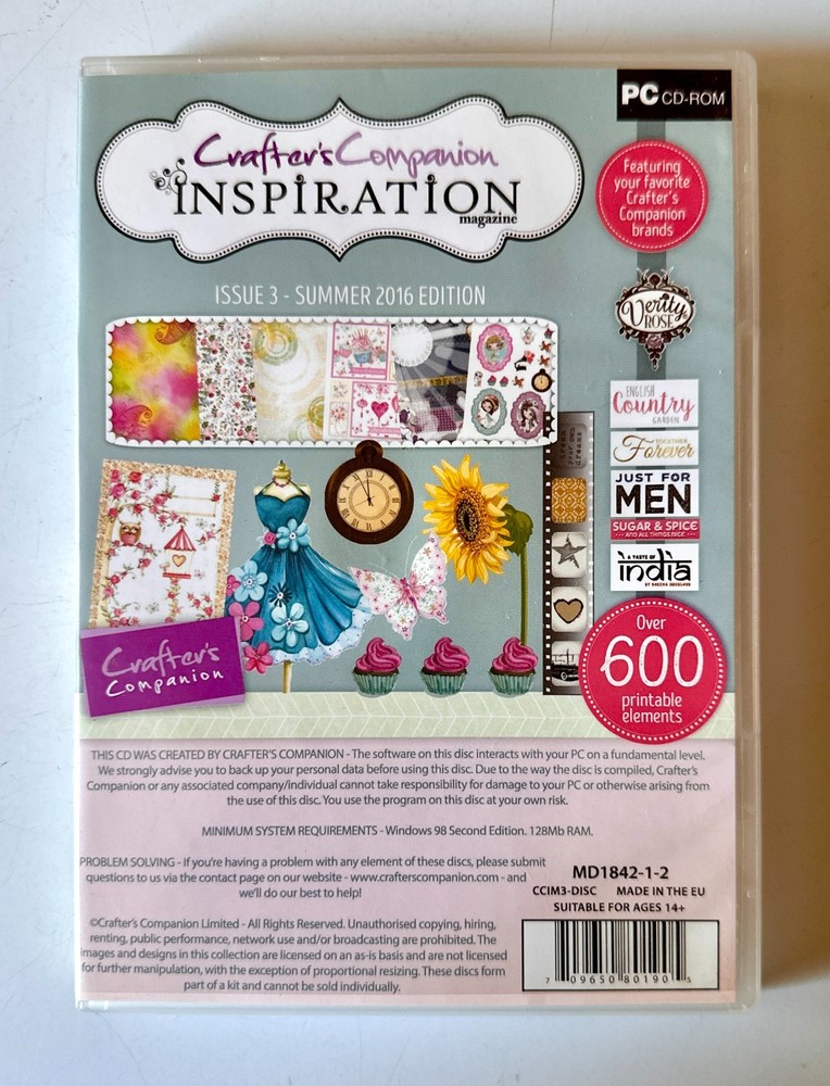 Crafter’s Companion Sara Davies DVD + CD Set Card Making Tutorials 600 Elements