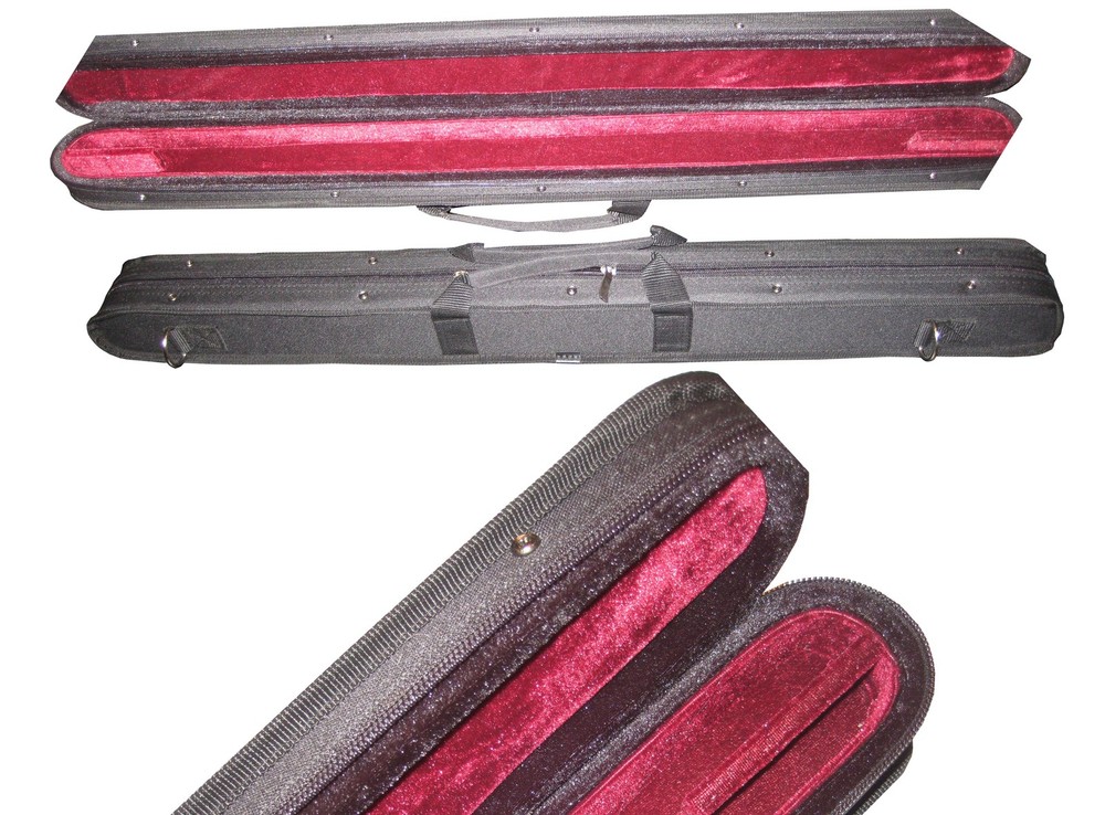 Double Violin-Viola-Cello Bow Case with Wine Velour Interior