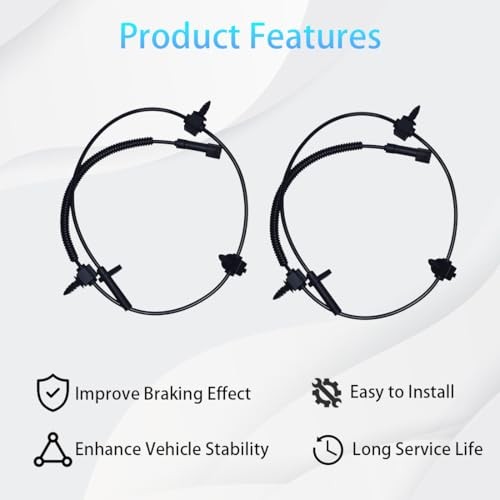 2PCS Rear Left Right ABS Wheel Speed Sensor Compatible with Cadillac CTS 2008
