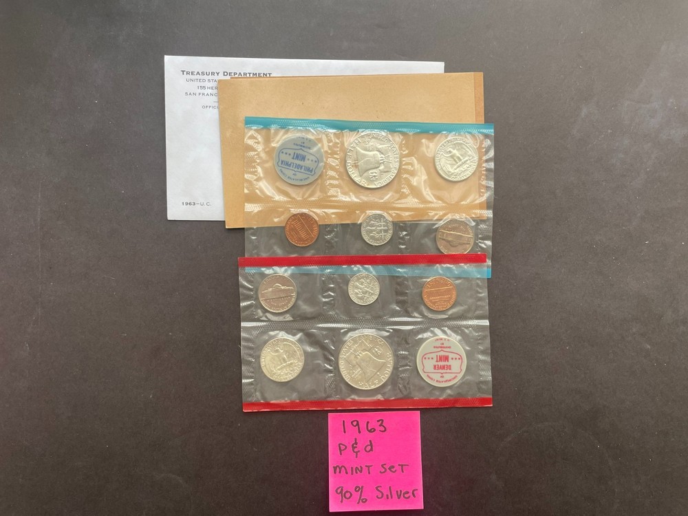 1963 SILVER MINT SET COMPLETE P&D