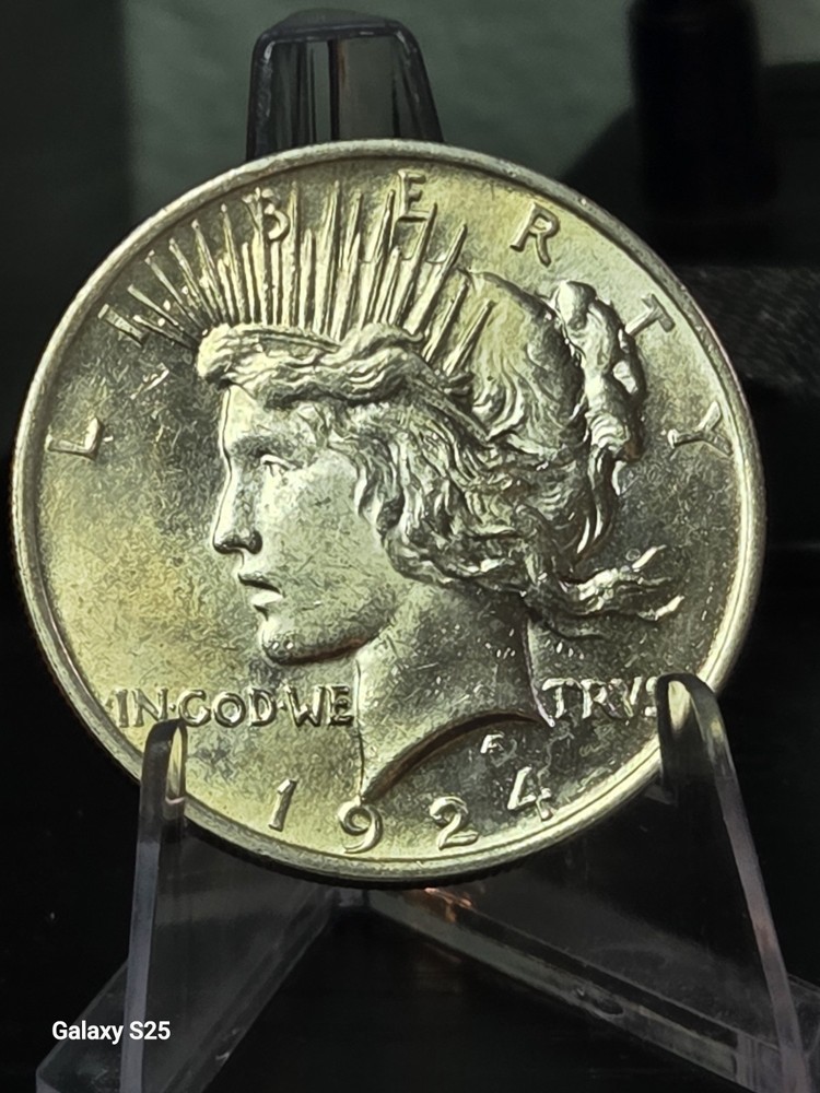 1924 Peace Silver Dollar Starting Tone, Gem BU!!!