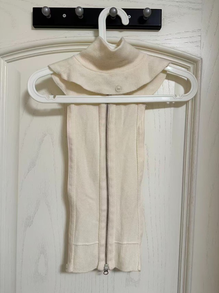 NEW AUTH VERONICA BEARD WOOL Cashmere Uptown Dickey Ivory ONE SIZE