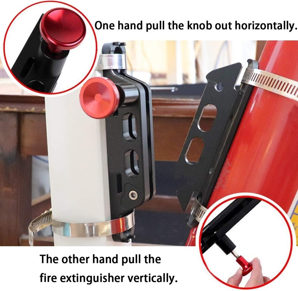 Quick Release Aluminum Roll Bar Fire Extinguisher Mount Holder Compatible wit...