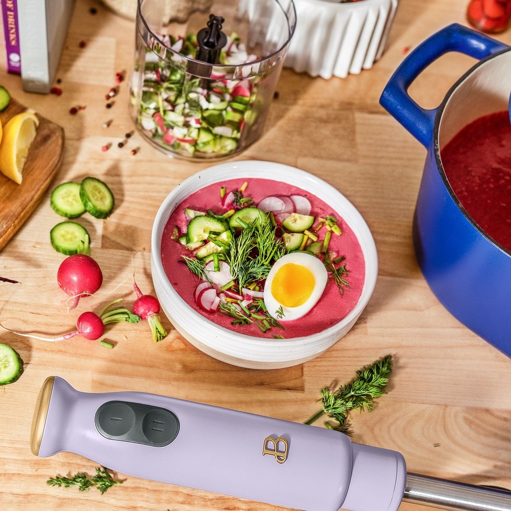 2-Speed Immersion Blender with Chopper & Measuring Cup, Lavender