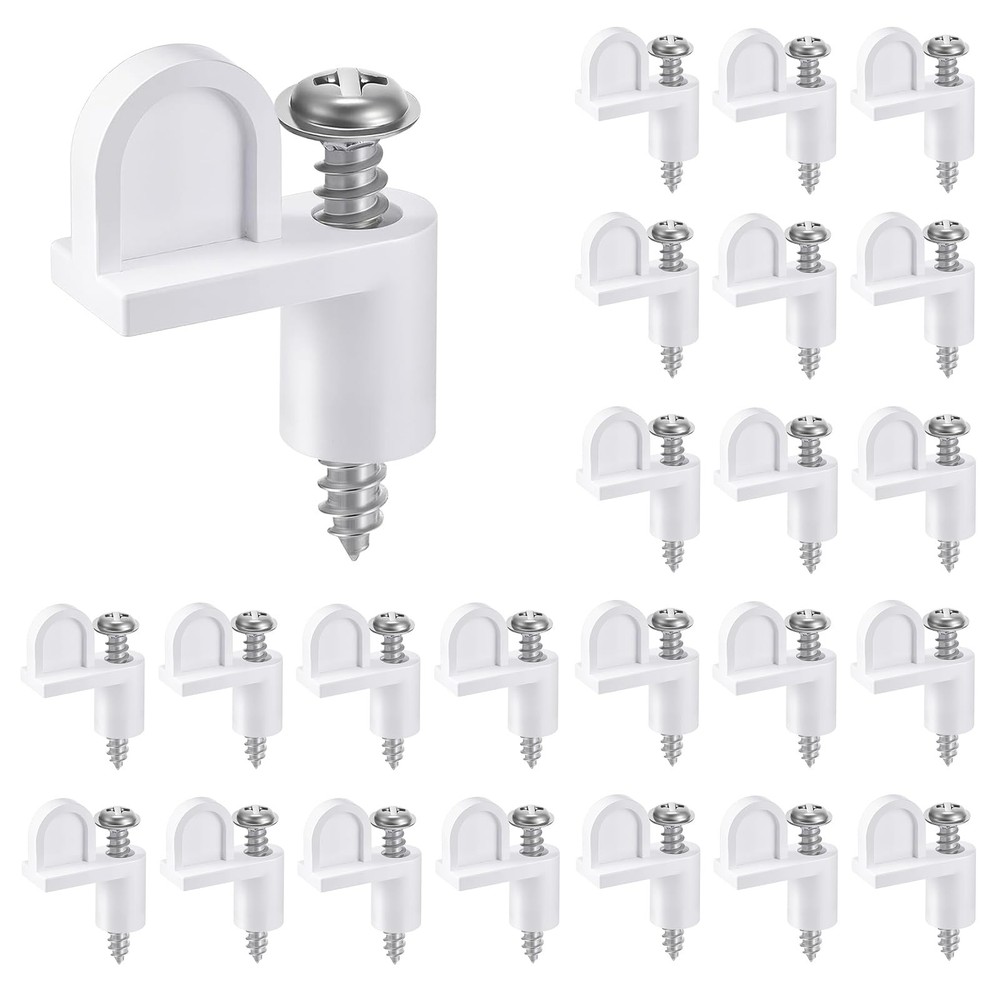24 Pack Window Screen Clips w/ Screws 3/8 Offset Storm Replacement