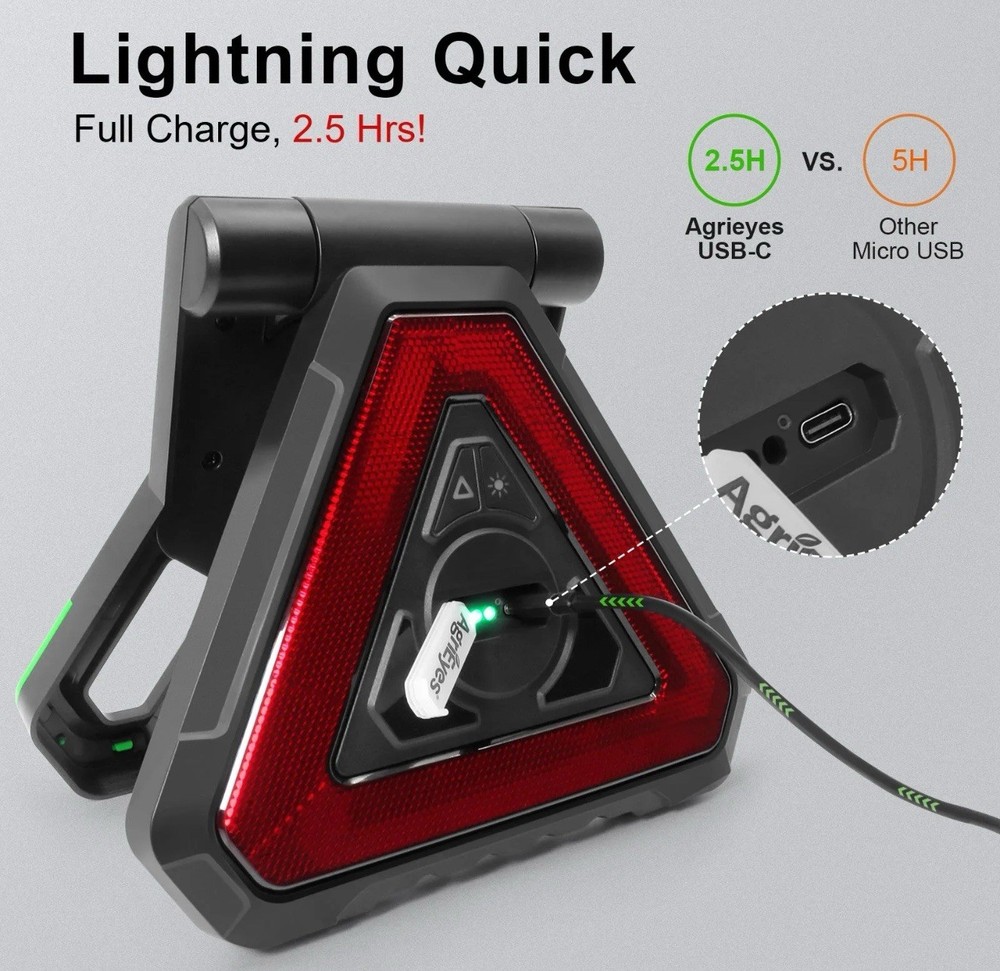 Emergency Road Triangle Light