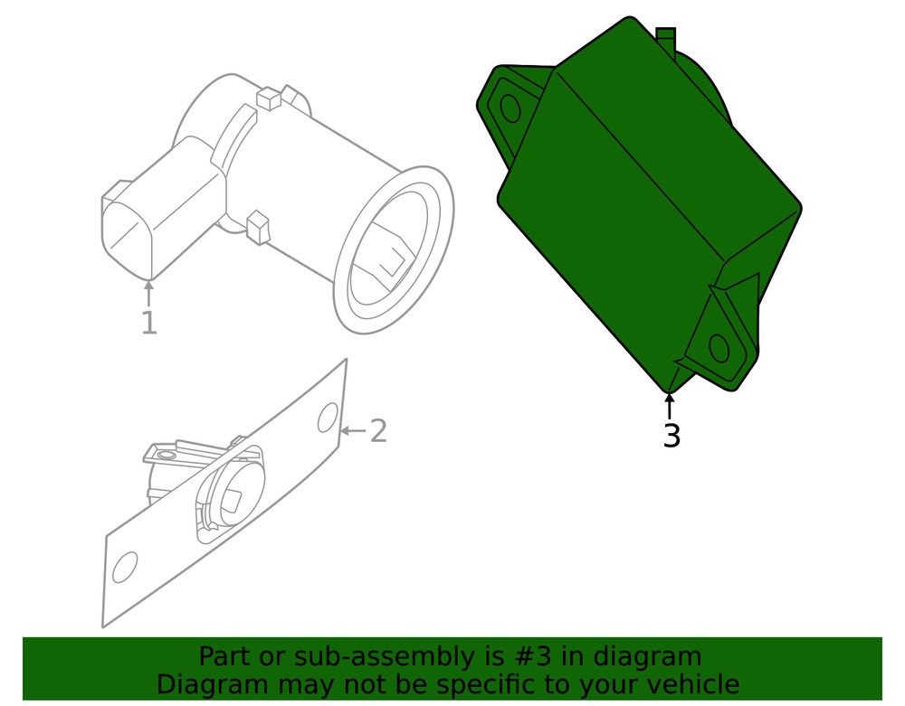 Genuine Nissan Blind Spot Detection System Warning Sensor 284K0-9BU1A