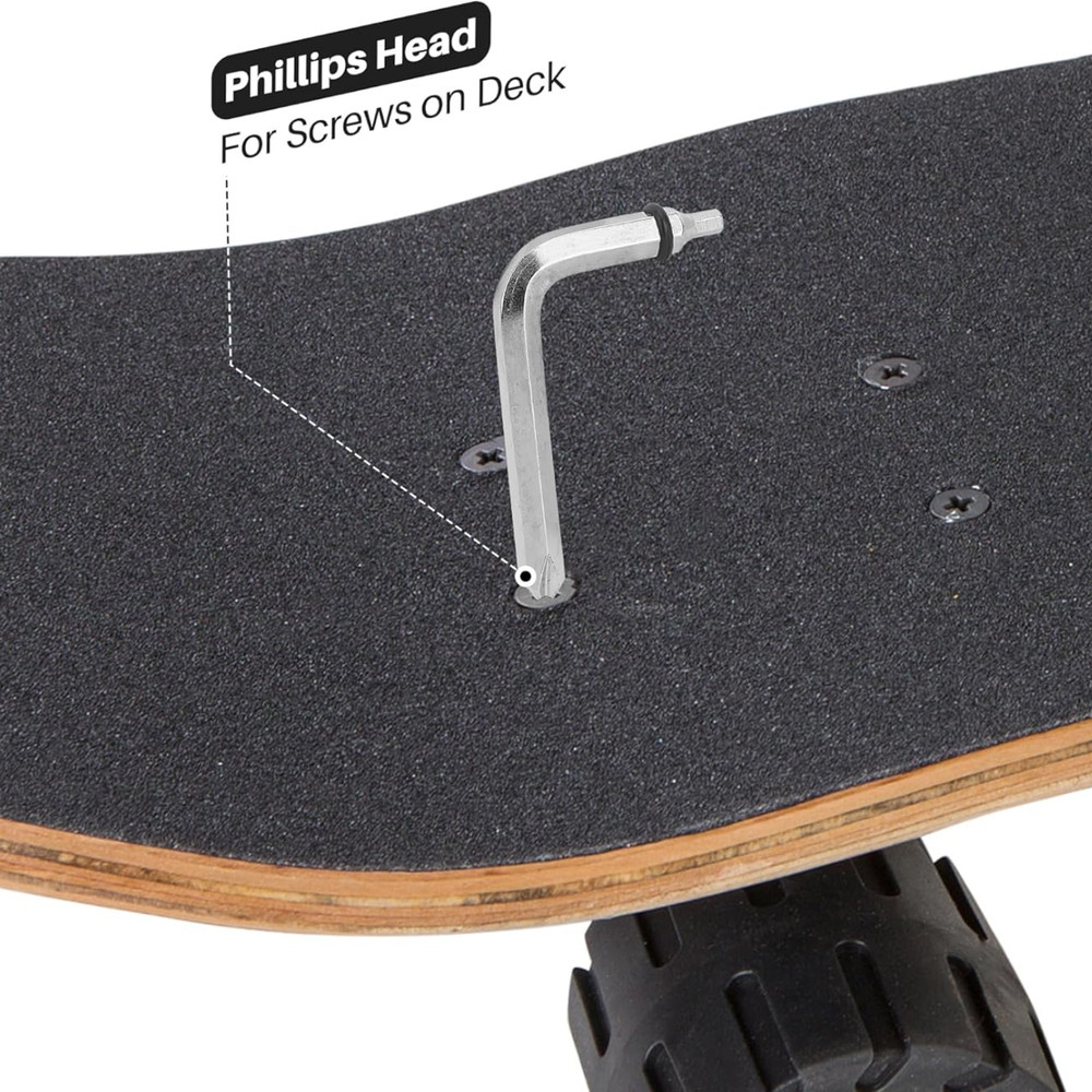 Multifunctional All-in-One Skate Tool Skateboard Wrench T-Type L-Type Driver