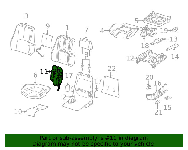 Genuine GM Lumbar Support 88899987