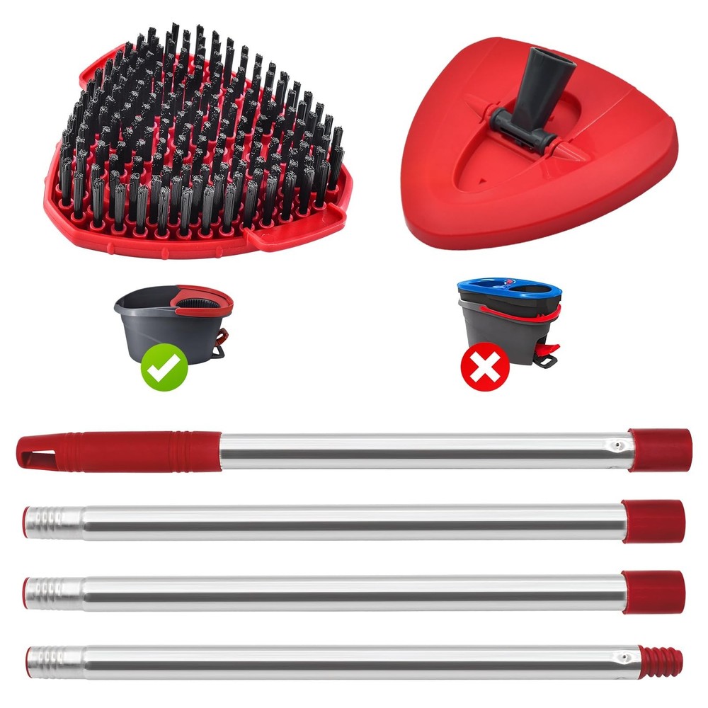 Mop Handle for Ocedar, Spin Mop Handle Replacement for O Cedar, 4 Section 30"...