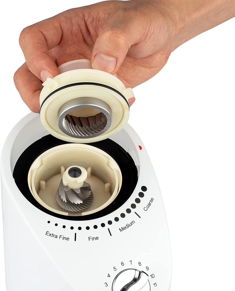 Capresso Infinity Plus Conical Burr Coffee Grinder - White