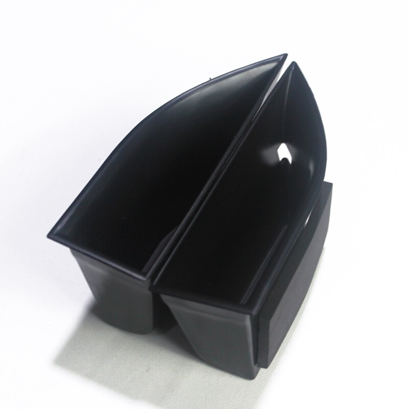 2PCS Plastic Interior Front Door Storage Box For Range Rover Evoque 2012-2015