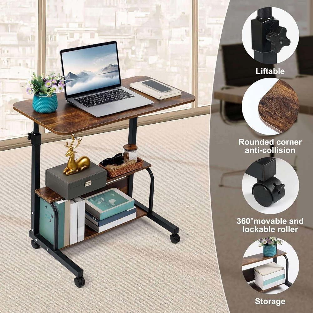 Durable Modern Computer Desk with Adjustable Height - Perfect for Work & Play