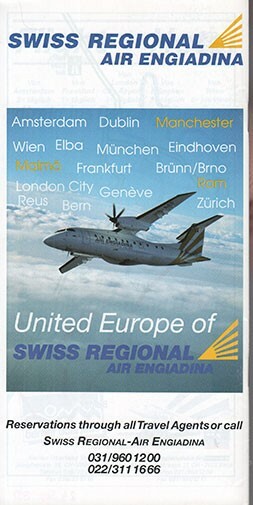 Air Engiadina timetable 1997/03/30